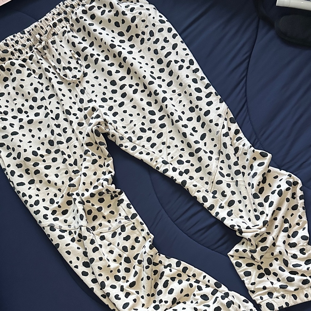 Spotted Black and White Pants
